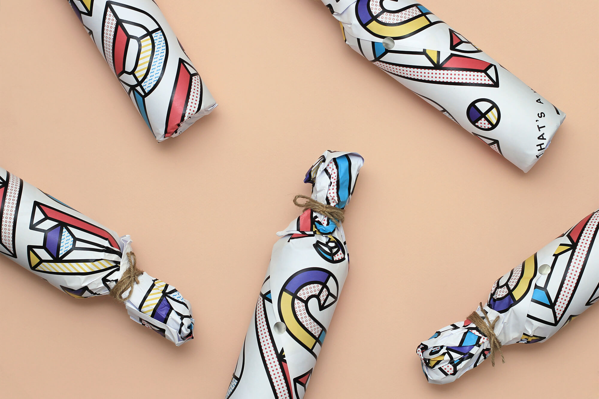 That's a wrap shoot with five bottles