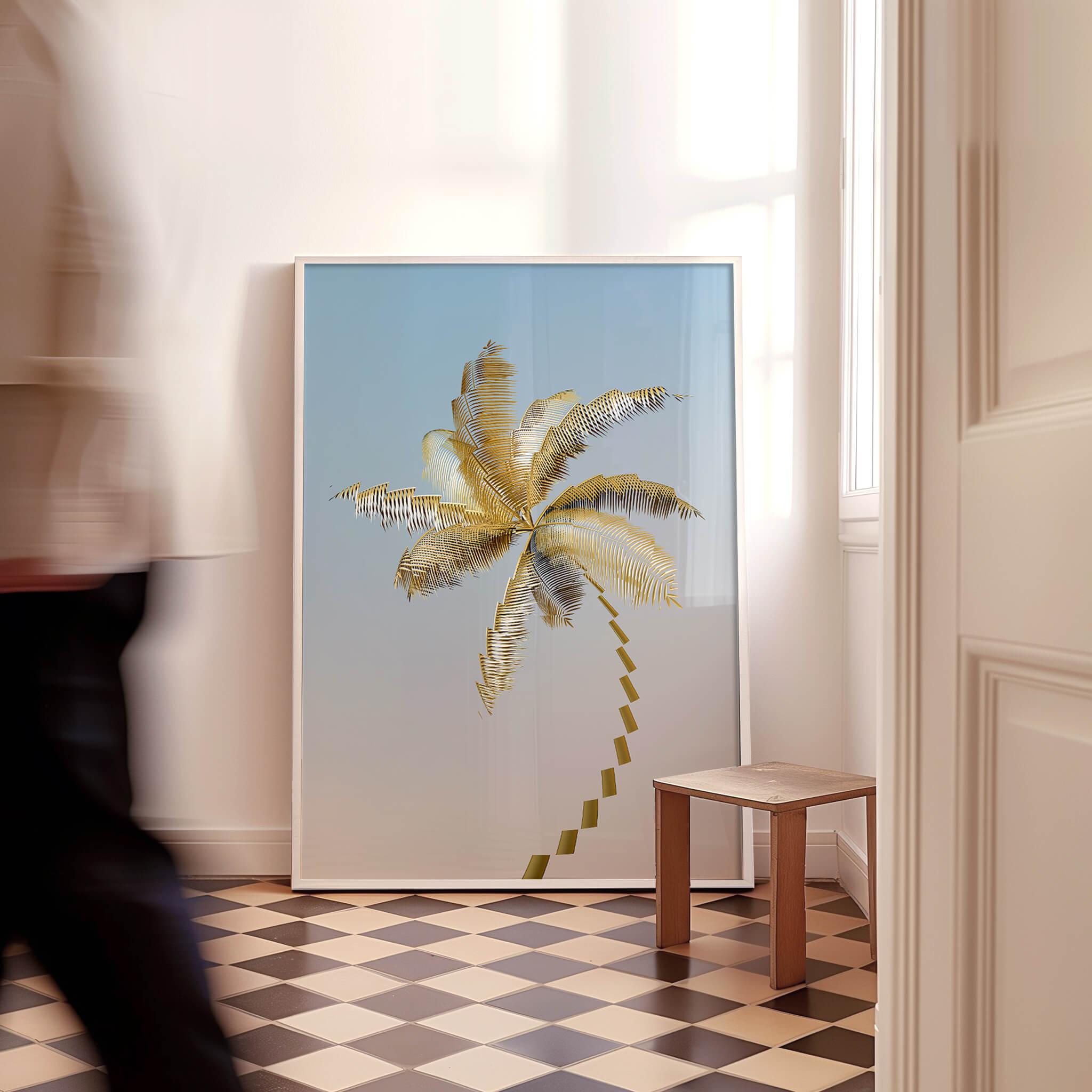 Palm tree digital artwork available on Etsy