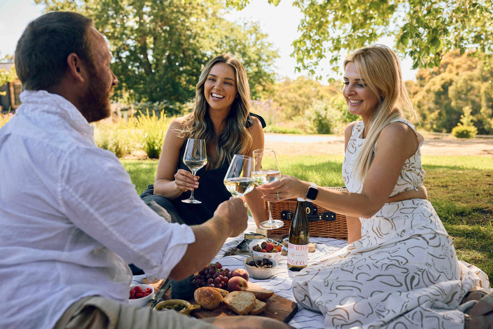 Outdoor photoshoot for wine label