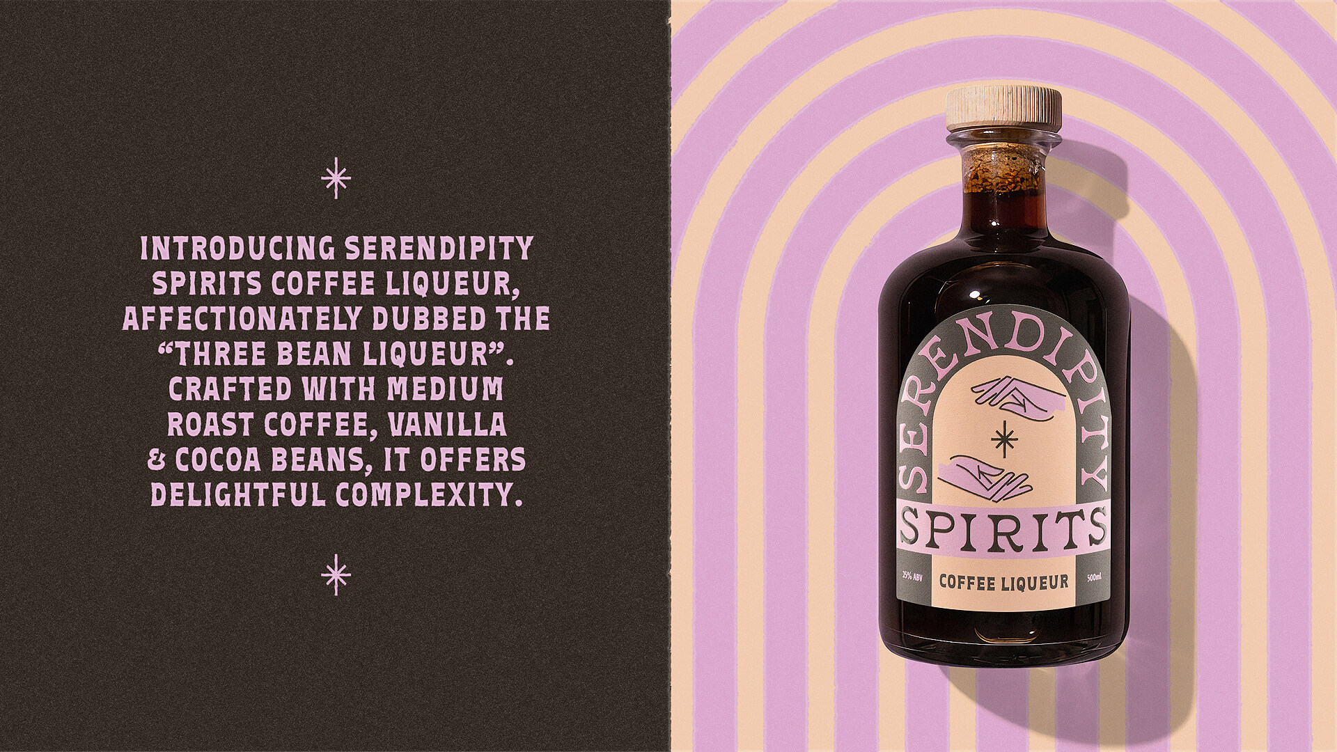 Serendipity spirits coffee liqueur label design for Adelaide spirits range