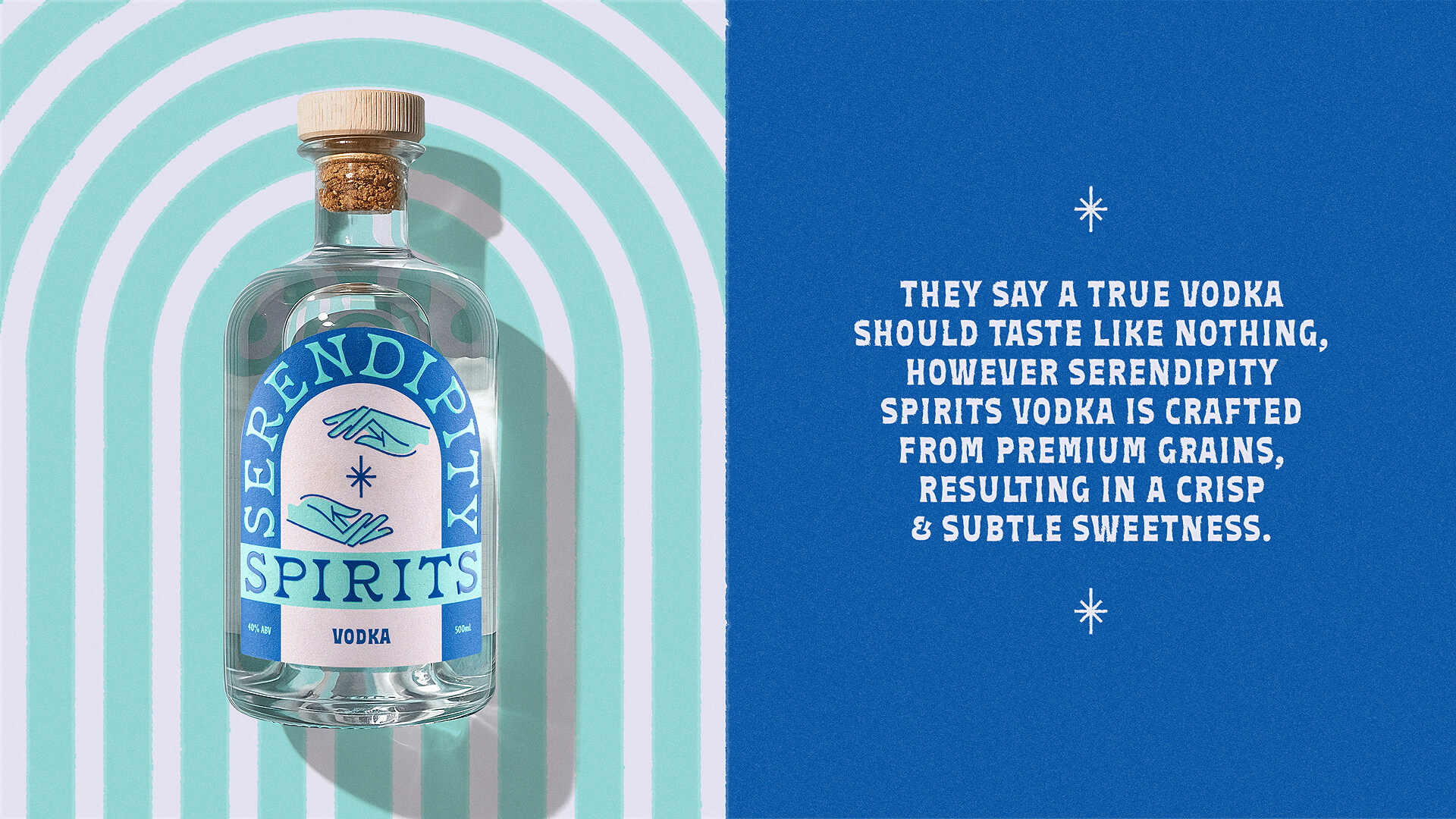 Serendipity spirits vodka label design for Adelaide spirits range
